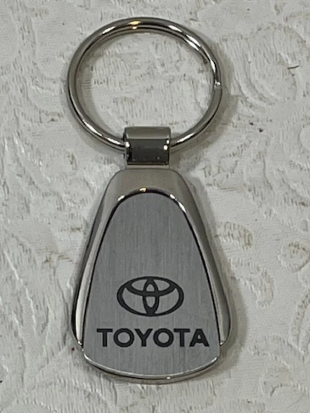 NEW Toyota Teardrop Key Chain Laser-Etched Satin Finish Metal Fob Tampa 1